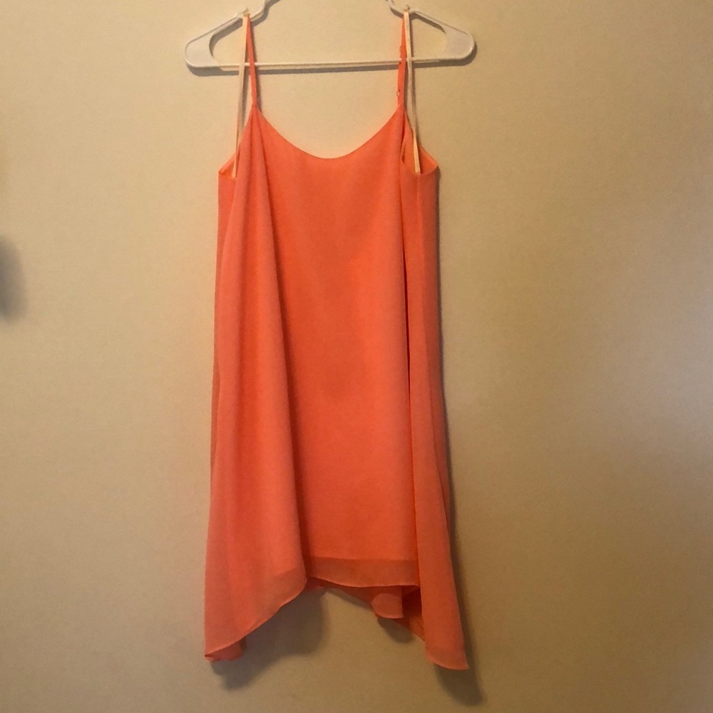 BCBGeneration Peach Spaghetti Strap Slip Dress